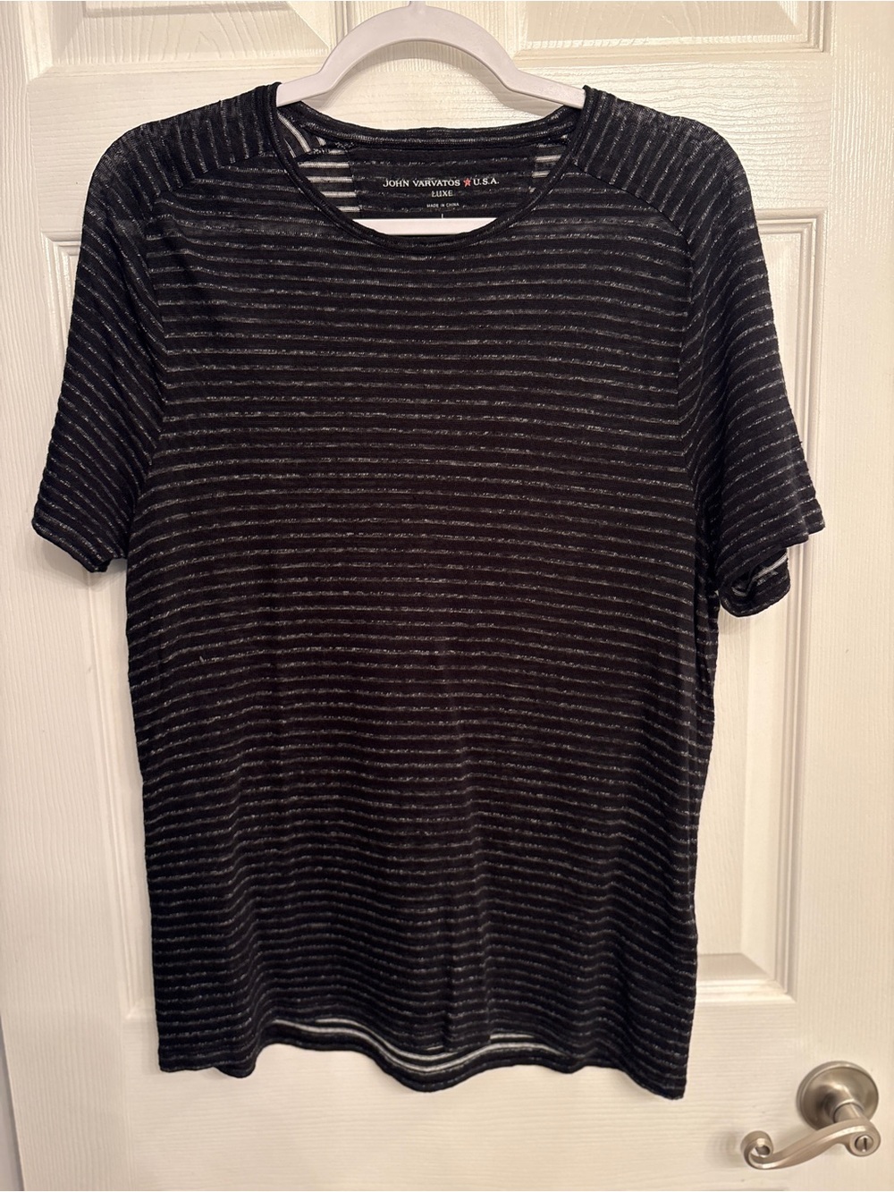 John Varvatos Linen Cotton Striped Shirt